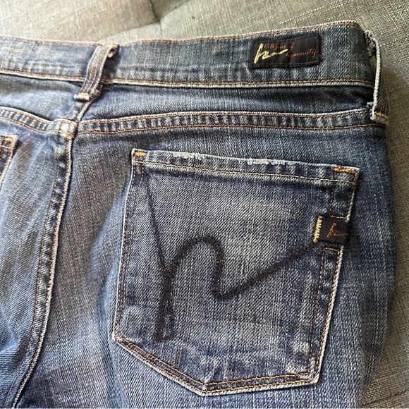 Citizens of Humanity Kelly Stretch #063 Low Waist Cropped Blue Jeans Size 28 Y2K - Picture 6 of 10
